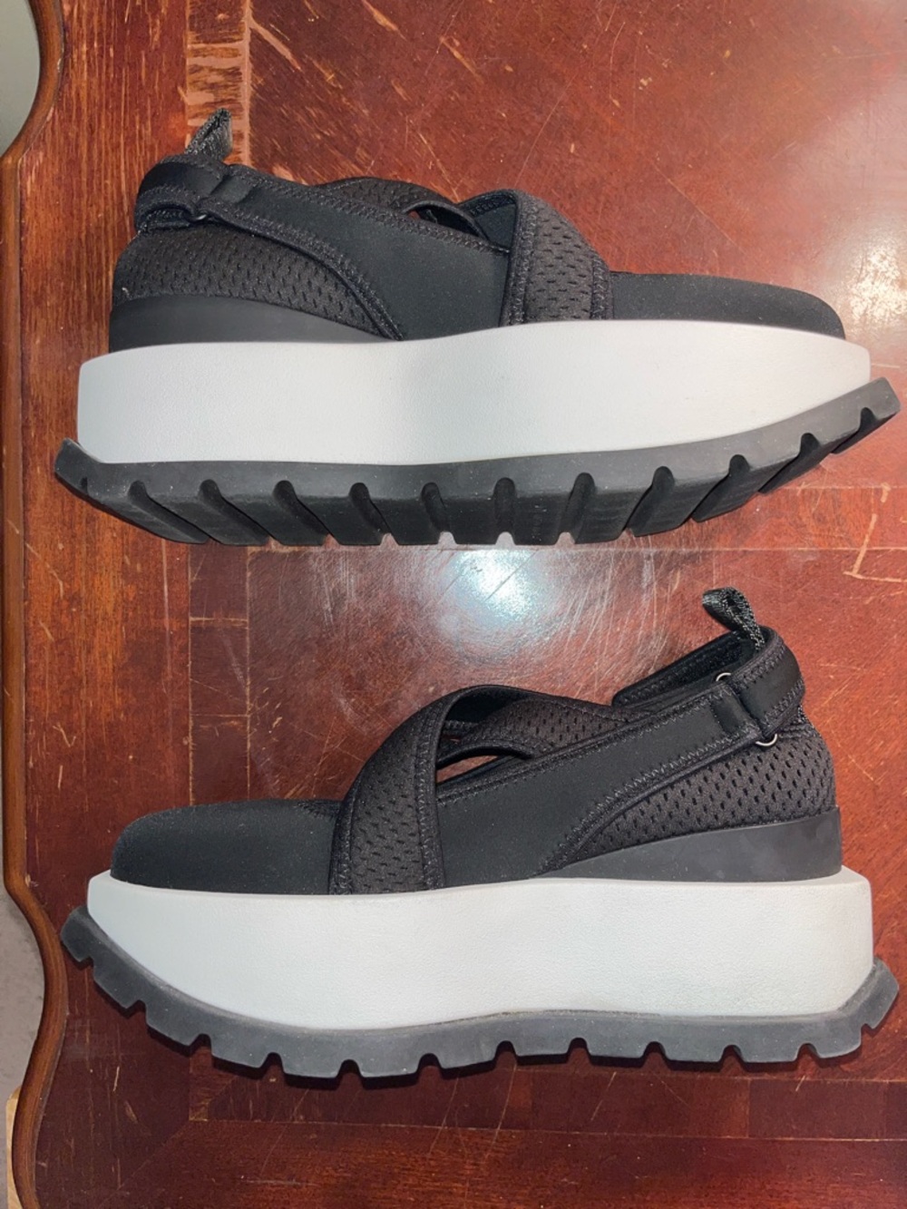 United Nude Black and White Platform Mary Jane Sneakers - Picture 3 of 8